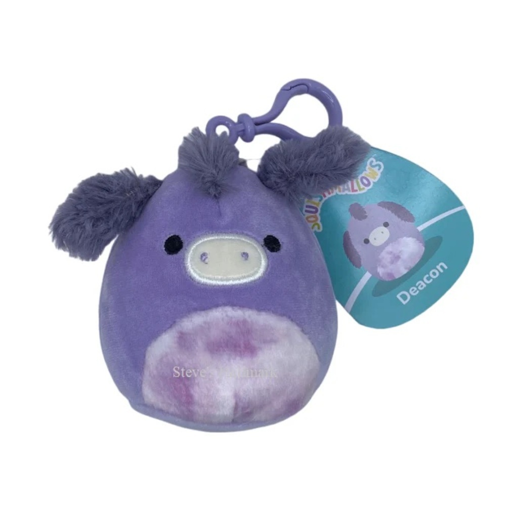 Nwt 3" Deacon the donkey Squishmallow Clip​